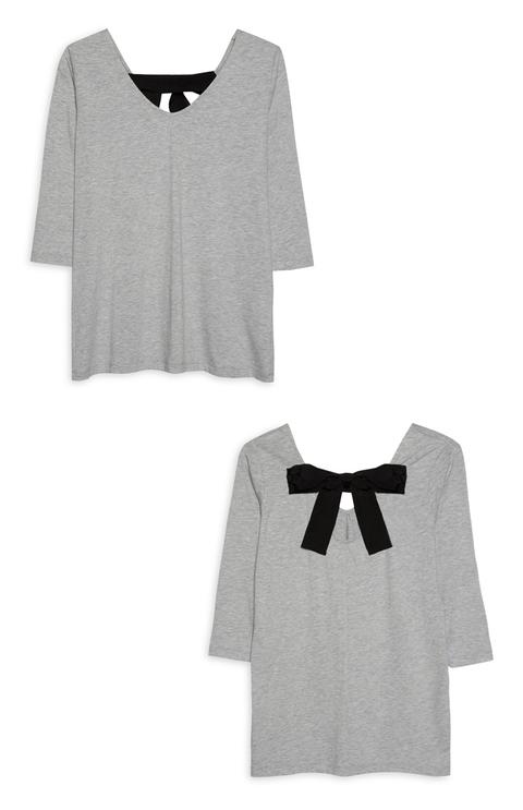 Grey Bow Top