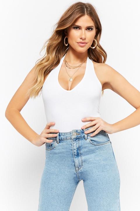 Women's Sleeveless Ribbed Bodysuit