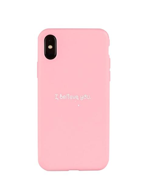 Custodia Per Telefono Con Stampa Lettere Per Iphone X Light Pink