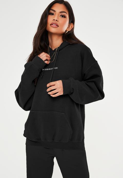 Pull À Capuche Noir Missguided Avec Cordon De Serrage