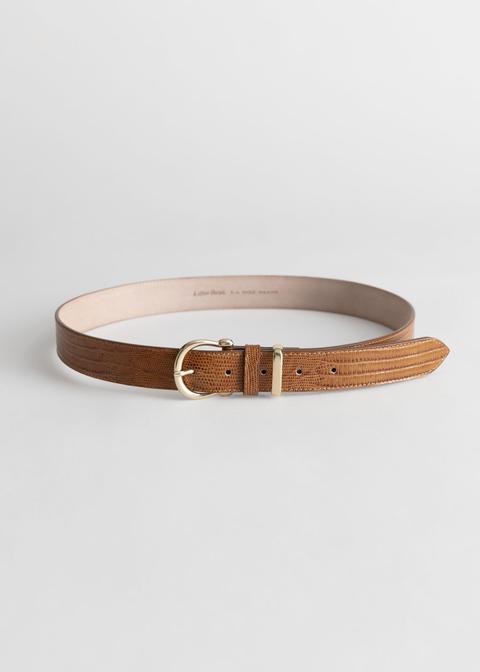 Croco Leather Belt