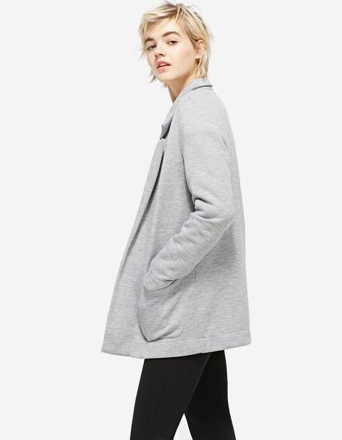 Blazer Di Felpa Grigio Melangiato