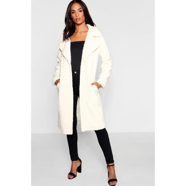 longline teddy fur coat