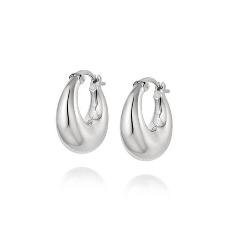 Estée Lalonde Bold Dome Huggie Earrings Sterling Silver