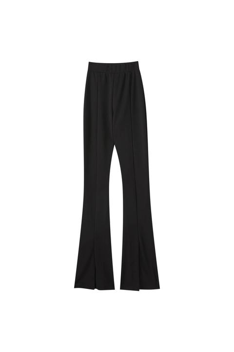 Pantalón Flare Negro Aberturas