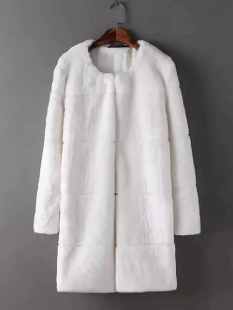 Faux Fur Longline Coat