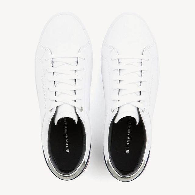 tommy hilfiger essential metallic signature tape trainers