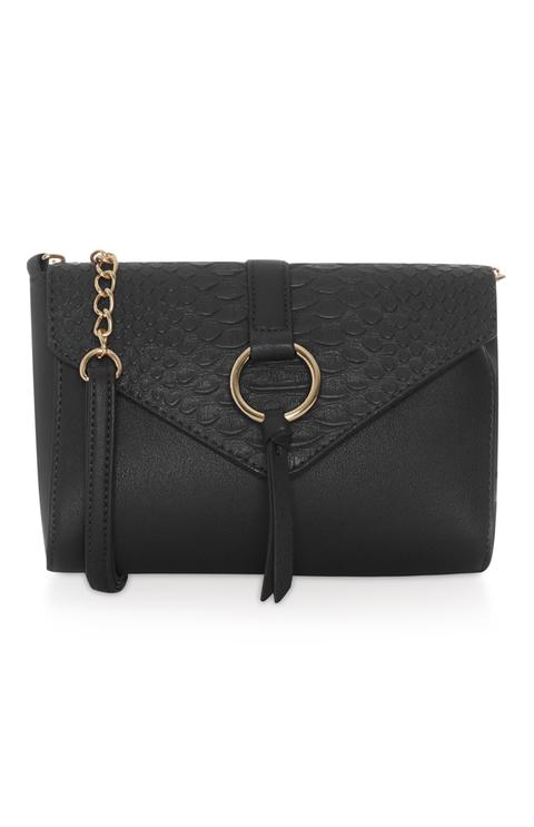 Black Ring Cross Body Bag