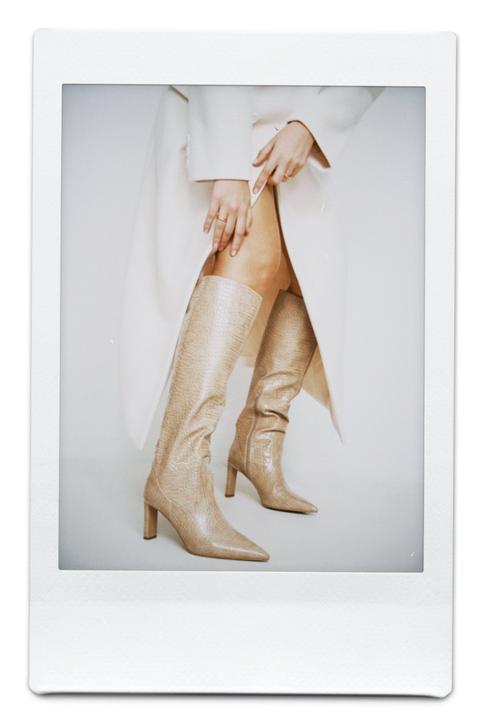 Na-kd Shoes Recycled Pointy Loose Shaft Boots - Beige