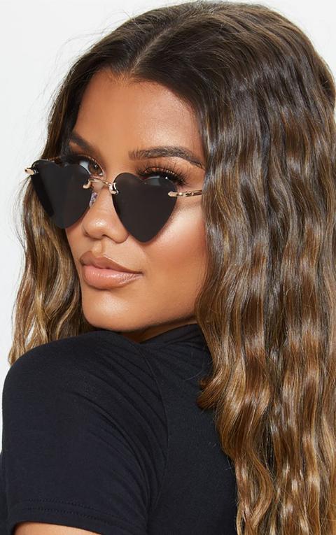 Black Heart Shaped Sunglasses