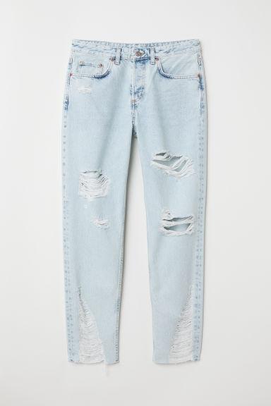 Boyfriend Low Ripped Jeans Blue Damen From H M On 21 Buttons