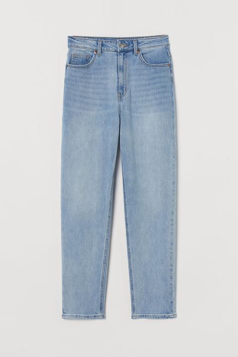 Slim Mom High Ankle Jeans - Azul