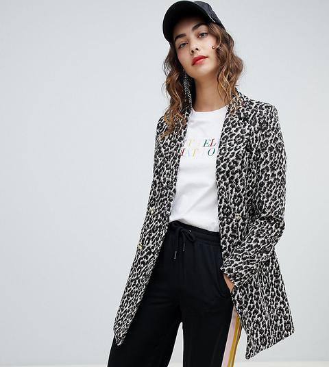 Abrigo Con Estampado De Leopardo De River Island