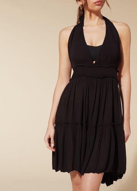 Vestido Corto De Tela