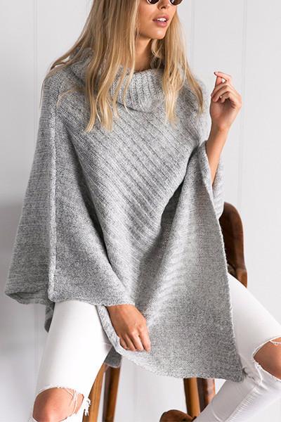 Knitted Poncho Sweater