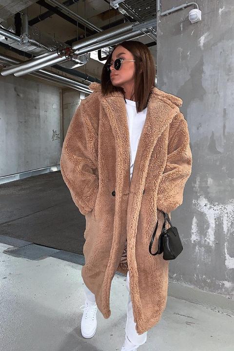 oversized teddy coat with hood