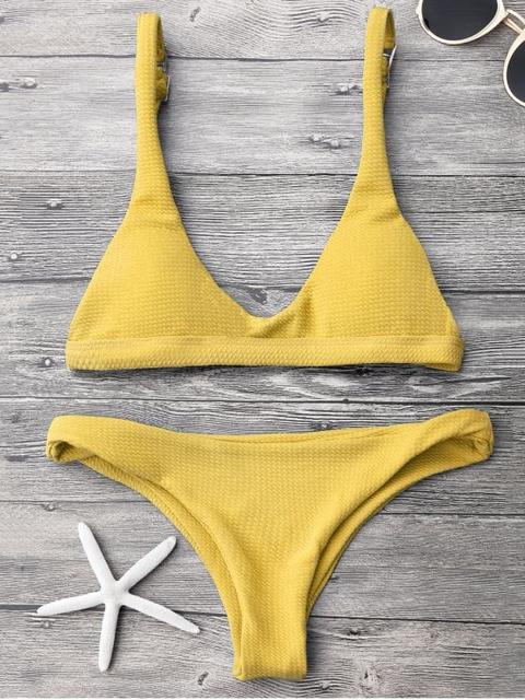 Low Waisted Padded Scoop Bikini Set Bright Orange Burgundy Green Jacinth Light Blue Lilac Merlot Pink Sapphire Blue White Yellow