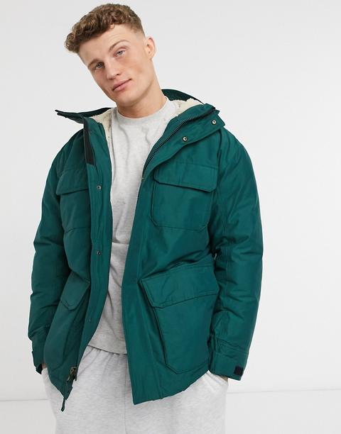 Parka Verde Con Capucha Y Forro De Borreguito Heritage De American Eagle