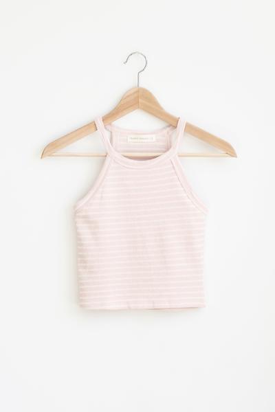 Baby Pink Stripe Tank Top