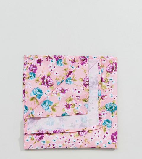 Pañuelo De Bolsillo Rosa Con Estampado Floral De Reclaimed Vintage Inspired