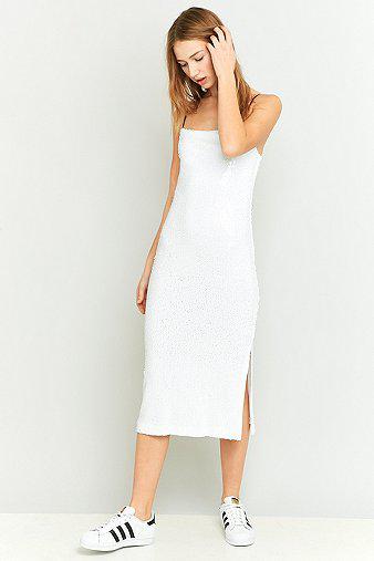 Sparkle & Fade White Sequin Midi Dress - Womens S