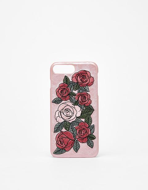 Carcasa Con Bordado De Rosas Iphone 6plus/7plus