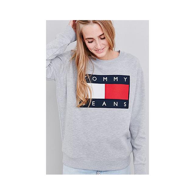 tommy jeans grey sweatshirt womens