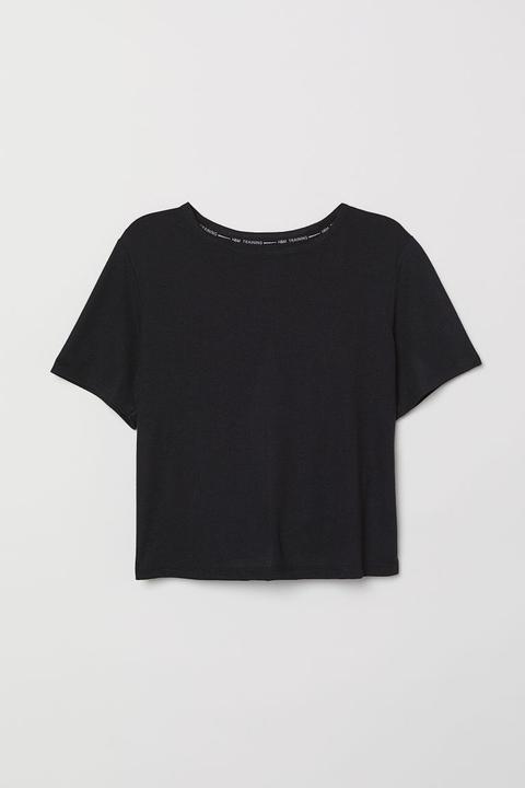 Short Sports Top - Black