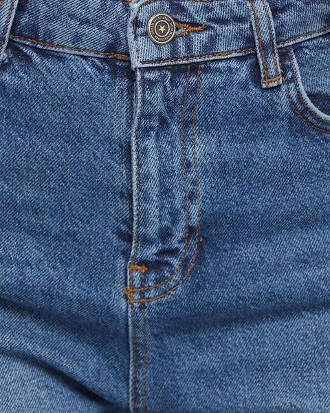 Pantalón Dobladillo Azul Jeans