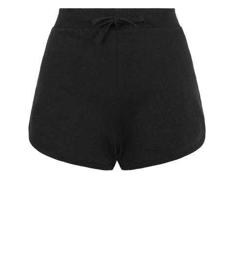 Black Elasticated Jersey Shorts New Look