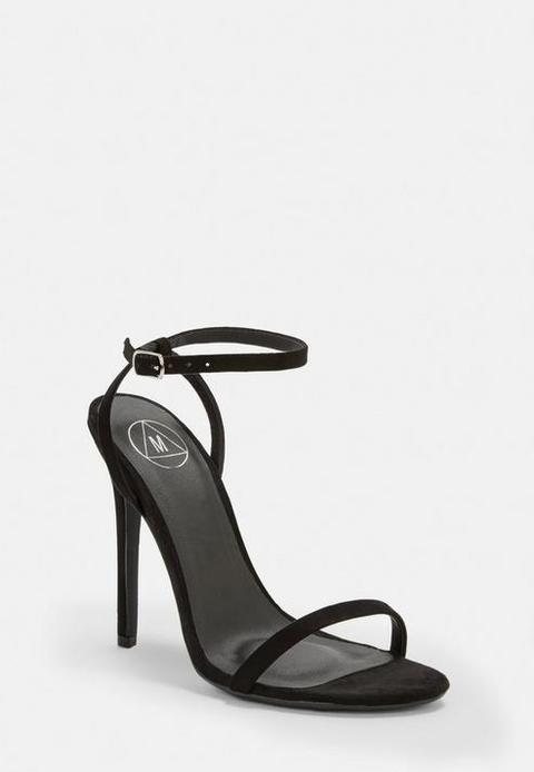 Black Barely There Heels, Black