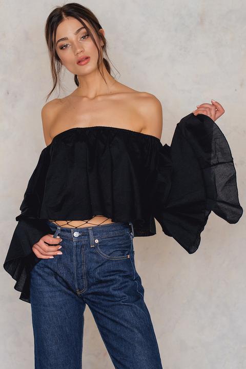 Off Shoulder Triple Flounce Top