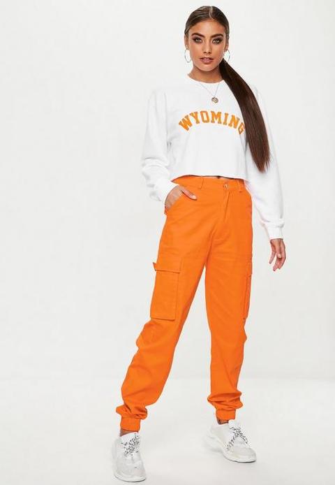 Orange Neon Kelly Cargo Pants  Love Lisa 42 OFF