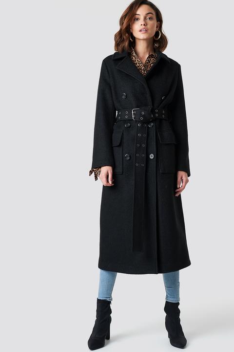 Belted Coat Schwarz