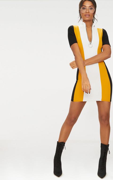 Yellow Motocross Ring Pull Dress