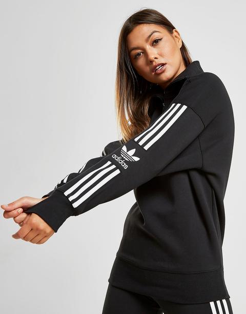 Adidas Originals 3-stripes Lock Up 1/4 Zip Sweatshirt - Black - Womens from  Jd Sports on 21 Buttons