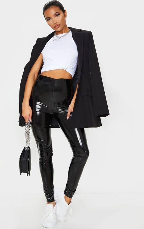 Black Vinyl Skinny Trouser