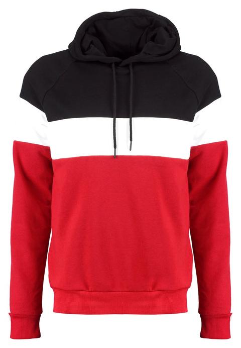 New Look Sport Blocked Felpa Con Cappuccio Bright Red