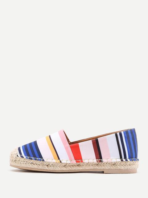 Espadrilles Con Stampa A Strisce