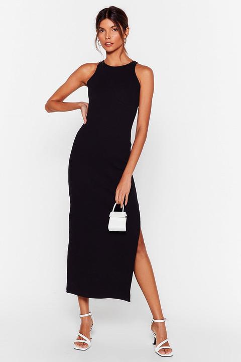 Womens Standards High Ribbed Midi Dress