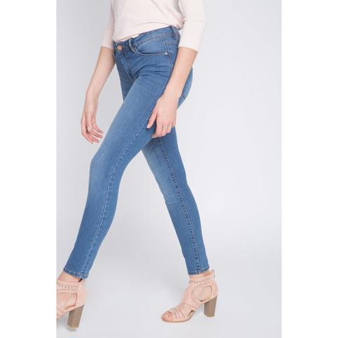 Jeans Slim 5 Poches Denim Double Stone Femme