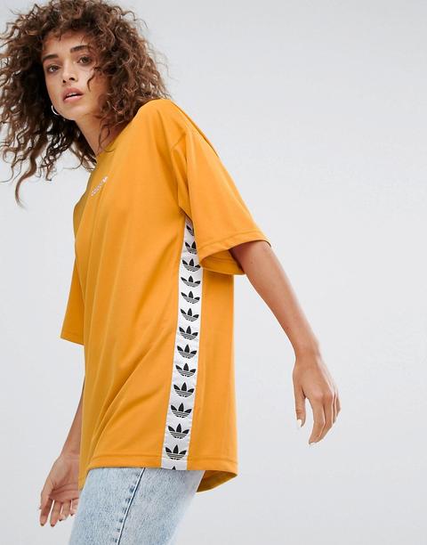 Adidas Originals Tnt Tape Tee In Yellow