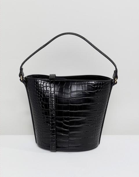 mango black bucket bag