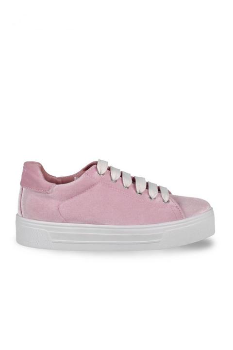 Sneakers Velluto Rosa