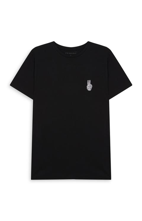 T-shirt Nera A Fantasia