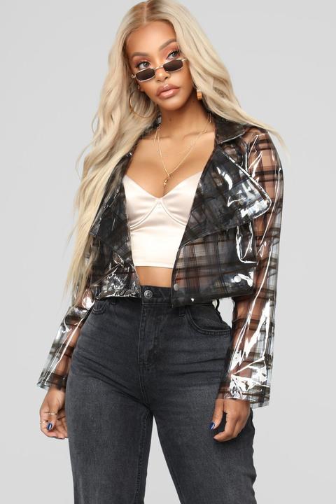 plaid jacket fashion nova