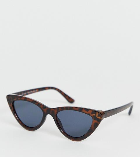 New Look Cat Eye Sunglasses In Dark Brown