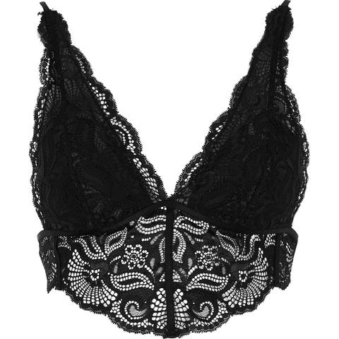 Black Lace Longline Bra