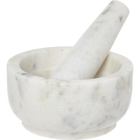 White Marble Mortar & Pestle 7x13cm