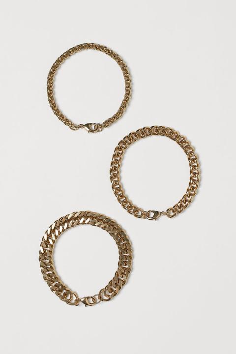 3-pack Bracelets - Gold